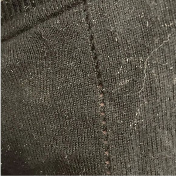 Original Nicole Miller Knit Cardigan Sweater Women Medium Black Metallic Sparkle - Picture 6 of 9